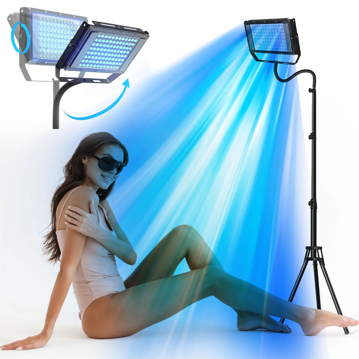 🔵 Lampe à Lumière Bleue UV – Spéciale Soin & Bronzage