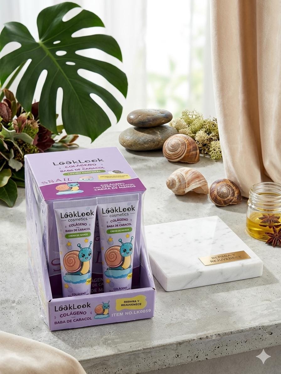 Snail Hand Cream Set – Collagen & Snail Mucin Moisturizer – Cute Travel Size Hand Cream – Hydrating Repair Cream – Gift for Her – Kawaii Ski