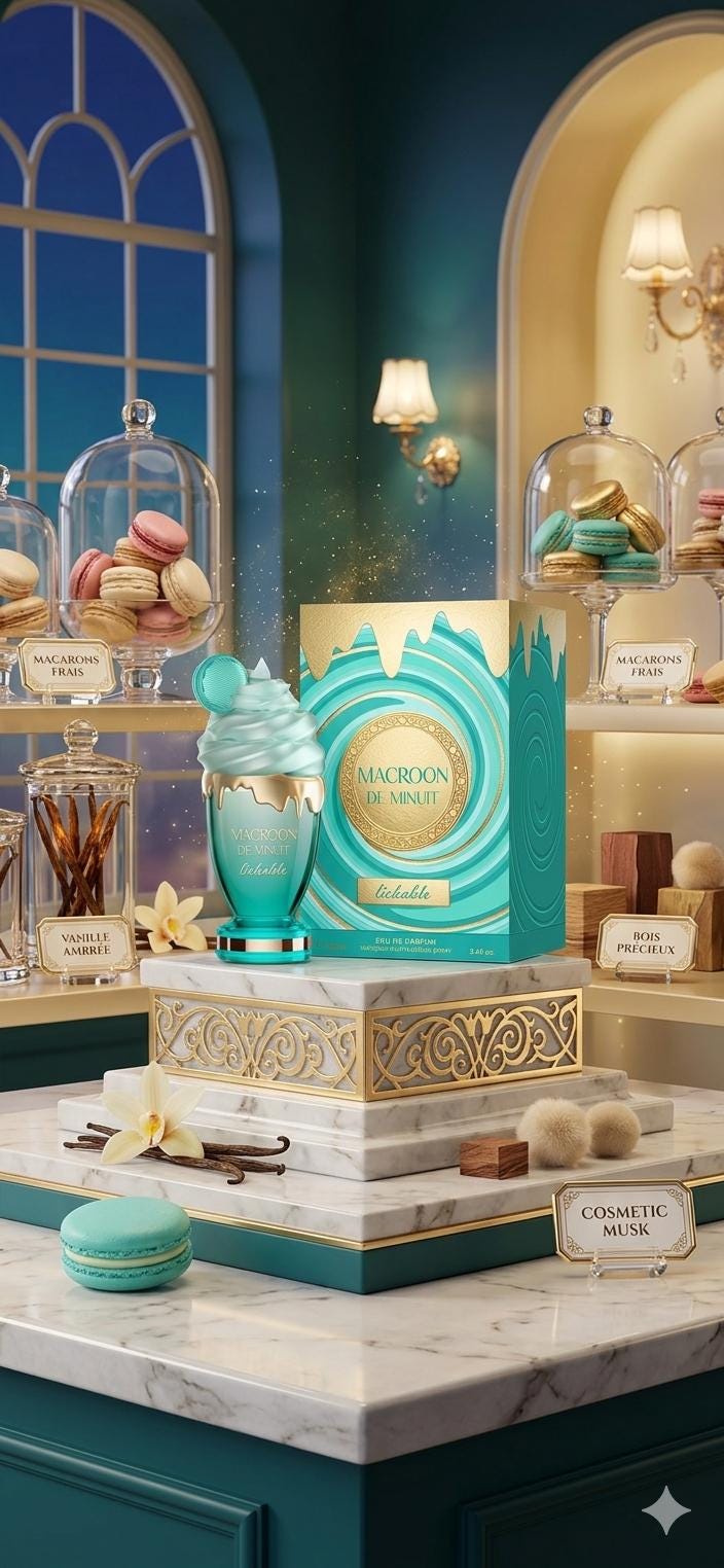 Fresh Gourmand Perfume Vanilla Macaron & Almond | Sweet Clean Fragrance | Tonka Praline Eau de Parfum | Unique Gift for Her