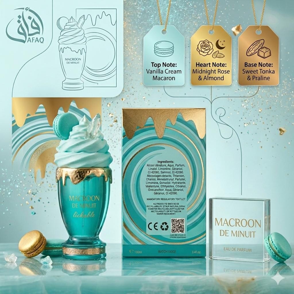 Fresh Gourmand Perfume Vanilla Macaron & Almond | Sweet Clean Fragrance | Tonka Praline Eau de Parfum | Unique Gift for Her
