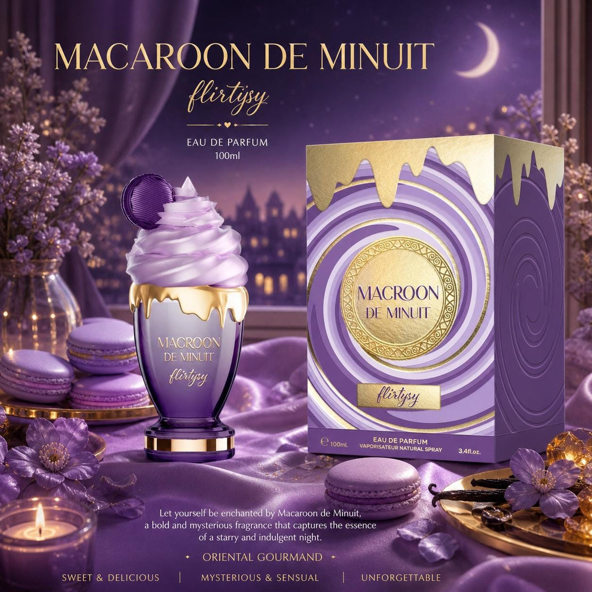 Macaroon de Minuit – Flirtisy Eau de Parfum 100ml | Oriental Gourmand Perfume