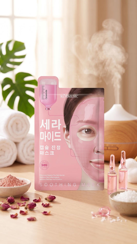 Ceramide Soothing Face Mask – Repairing & Hydrating Sheet Mask for Sensitive, Irritated Skin