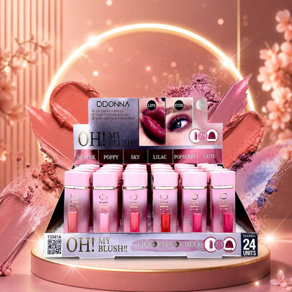 2-in-1 Liquid Blush & Lip Tint – Waterproof Long Lasting Makeup – Pink Glow Eyeshadow Stick – Korean Beauty Cosmetic